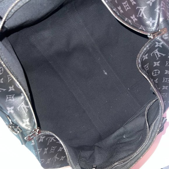 Louis Vuitton Keepall Bandoulière 55 Duffle Bag Monogram Eclipse - Picture 9 of 12